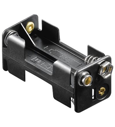 Goobay Batterijhouder voor 4x AAA batterijen - Zwart