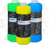 Merkloos Relaxdays Bellenblaas Navulling - Set van 3 - 1L - Geel/Groen/Blauw