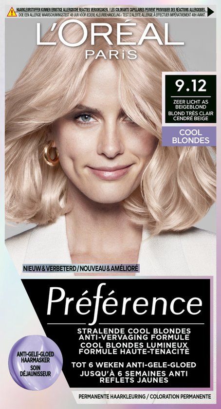 L'Oréal Paris Préférence Cool Blondes 9.12 Zeer Licht Parelmoer Asblond - Permanente Haarkleuring