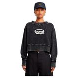 G-STAR Overdyed Cropped Logo Loose Sweatshirt dames Sweater