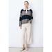 Grace & Mila gebreide gestreepte trui met wol - marineblauw