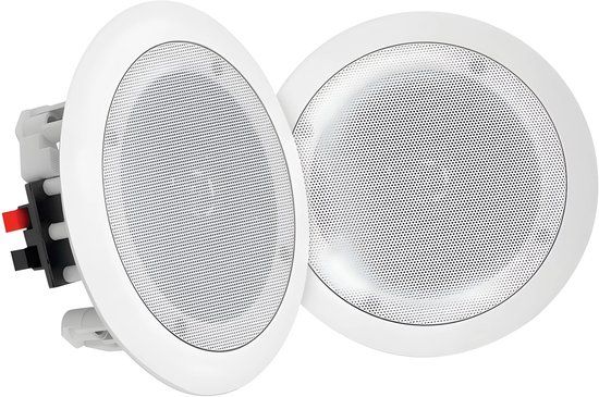 Pyle Inbouw Plafondspekers - 8 Inch Bluetooth Muurluidsprekers - 250 Watt - 2-weg Binnen Stereo Speakersysteem (Set) - Wit