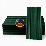 Albatros trapeziumprofiel dakplaten, set van 12 stuks, groen RAL 6005, 1290 x 445 mm, verzinkt
