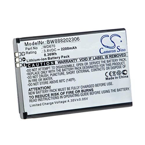 VHBW Accu voor ZTE WD670 - Router Modem Hotspot - 2200mAh