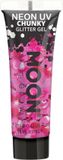 Moon Creations Glitter Makeup Moon Glow - Neon UV Chunky Glitter Gel Roze