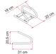 Fiamma Moto Wheel Chock Front 05781-01 Grijs