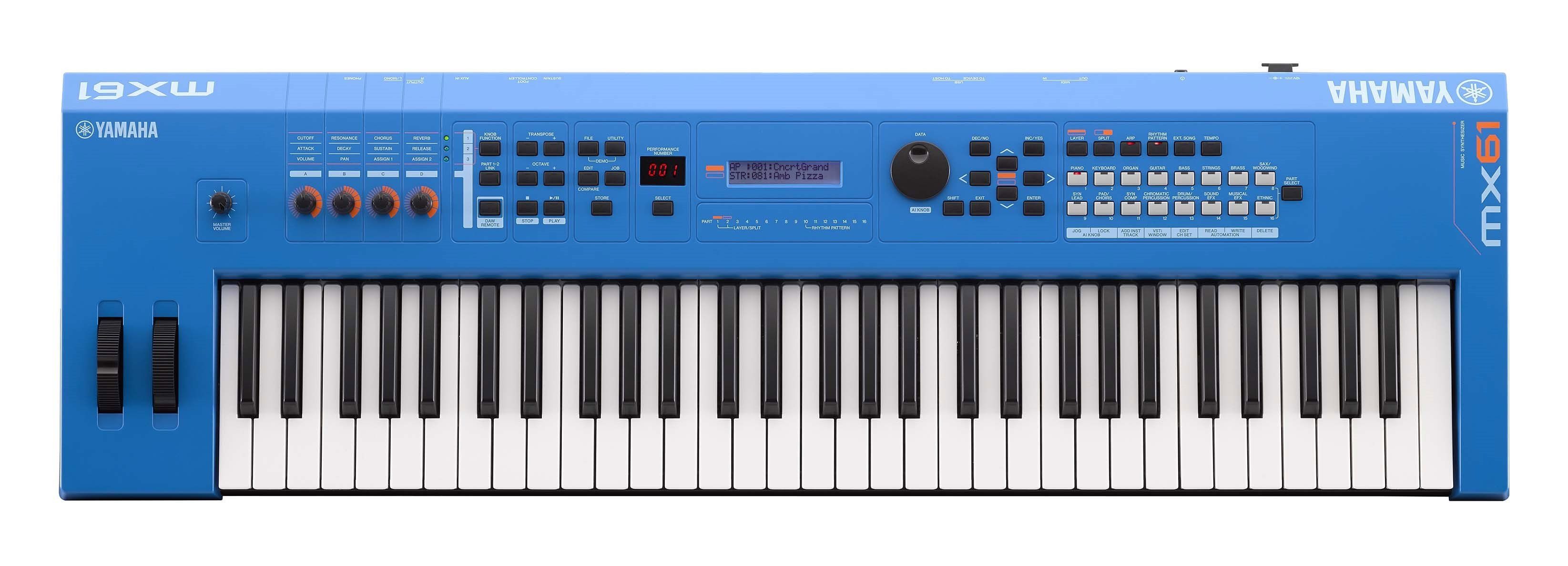 Yamaha MX61 BU MK2 Synthesizer - Blue