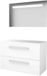 Basic Line Economic 46 Badkamermeubelset - 100 x 46 cm - Met Grepen - 2 Lades - Wastafelblad - Spiegel met LED Verlichting - Ice White