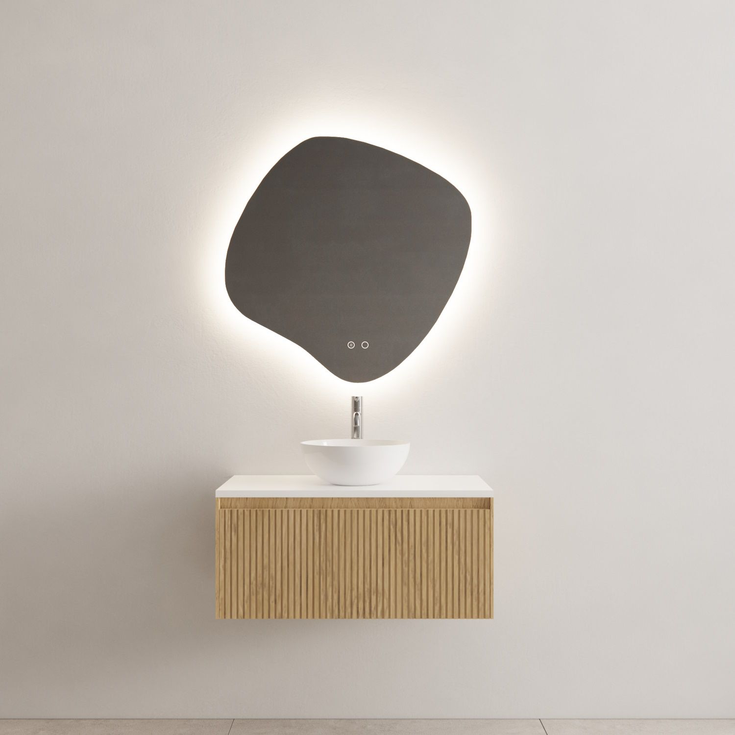 Gliss Design Onderkast gliss design timotheus 90 cm incl. Topplaat castle brown