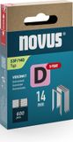 NOVUS TOOLS Agrafeuse 14 mm, 600 agrafes type 53F/14D, pointe D pour résistance accrue à la traction, boîte coulissante, pour agrafer film et carton