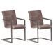 VidaXL Eetkamerstoel Bruin Leer IJzer 51x56x91 cm