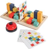 Eurekakids Block Competition - Jeu de réflexion spatiale - Bois - Avec 36 cartes