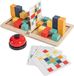 Eurekakids Block Competition - Jeu de réflexion spatiale - Bois - Avec 36 cartes