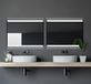 Talos Black Shine Badkamerspiegel met ledverlichting, 80 x 60 cm, wandspiegel met neutraal wit LED-licht, mat zwart aluminium frame, verlichte badkamerspiegel voor badkamer