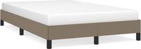 vidaXL Bedframe zonder matras 120x200 cm stof taupe