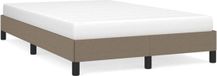 vidaXL Bedframe zonder matras 120x200 cm stof taupe