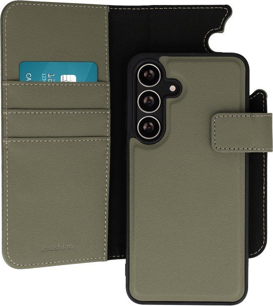 imoshion Hoesje - Geschikt voor Samsung Galaxy S24 FE - Uitneembare 2-in-1 Luxe Bookcase - Groen