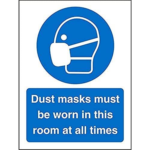 Seco Stofmaskers moeten worden gedragen in deze kamer te allen tijde teken, 150mm x 200mm - 1mm Semi Stijf Plastic