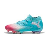PUMA FUTURE 8 ULTIMATE RE-CHARGE FG uniseks voetbalschoenen, Blauw/Roze/Wit, Maat 40,5