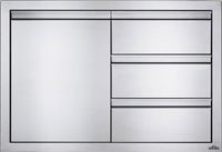 Napoleon grills Inbouwdeur en drie laden combinatie klein