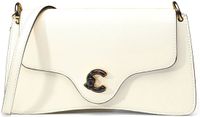 Coccinelle Leren schoudertas C-Me Calf & Marb Crossbody Bag Pearl crème