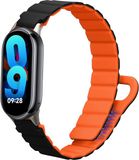 kwmobile Sporthorloge Band Geschikt voor Xiaomi Mi Band 10 / Mi Band 9 / 8 - Zwart/Oranje