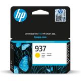 HP 937, originele inktcartridge voor gele tinten, opbrengst: 800 pagina's, geschikt voor OfficeJet Pro 9110, 9120, 9130, 9720, 9730