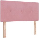 vidaXL Hoofdbord met LED-stripverlichting Roze 80 cm Fluweel