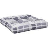 Coussin de palette gris 50x50x12 cm tissu