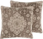 Beliani MIMISAL - Sierkussen set van 2 - Bruin - 45 x 45 cm - Katoen
