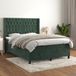 Maison Exclusive - Sommier à lattes de lit et matelas vert foncé 140x200cm velours