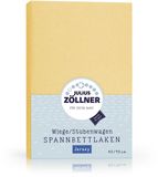 Julius Zöllner Jersey hoeslaken voor wiegen 90x40cm en wiegwagen, 100% katoen, Oeko-Tex Standard 100, banaan
