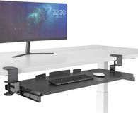 hjh OFFICE Toetsenbordlade / Toetsenbordhouder VM-KB staal zwart