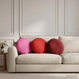 vidaXL - Taie d'oreiller - 6 pièces - HEERLEN - Rouge - Ø 30 cm - Polyester