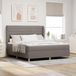 Maison Exclusive - Lit boxspring avec tête de lit Taupe 200 x 180 cm en tissu