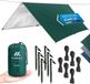 NORDMUT Tarp Tamok 300 x 400 cm - Waterdicht 3000 mm - Ultralicht ripstop - Groen