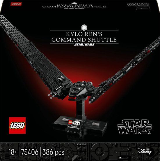 LEGO - Star Wars LEGO® Star Wars: The Force Awakens™ Kylo Rens Command Shuttle 75406 - Bouwbare Modelset van Ruimteschip, Creatief Cadeau voor Volwassen Fans