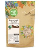 Wholefood Earth Gepelde sesamzaden, 1 kg, GGO-vrij, natuurlijk | bron van vezels en eiwitten
