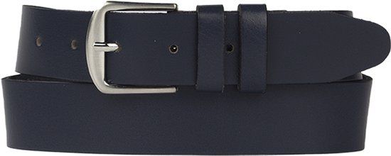 Petrol Industries Riem Heren - Broekriem - Verstelbaar - Leer - Blauw - 85 cm - S