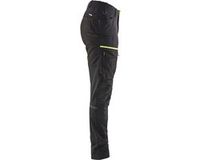 Blåkläder Servicewerkbroek met stretch voor dames 7166-1845 - Zwart/High Vis Geel - C50