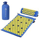 HMS Premium Acupressuurmat Set Inclusief Kussen Blauw/Geel