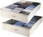 KROMS Organisateur de lit – set van 2 – Beige – 100 x 60 x 15 cm