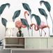 Flamants Roses Papier Peint Panoramique - 195 cm X 122 cm