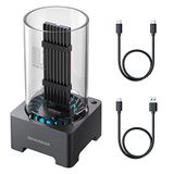GRAUGEAR M.2 NVMe & NGFF SSD Docking Station - USB 3.2 Gen2 10Gbps, Inclusief Koelventilator en Accessoires, Zonder Gereedschap