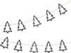 Ginger Ray Guirlande en bois sapins noirs - 2 mètres