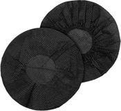 DKT Eduline DKT Elastische wegwerp Hygienehoesjes/hoofdtelefoon cover hoes 7cm - Zwart - 100 stuks