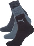 Puma - 3-pack Korte Sport Sokken Denim Blauw - Unisex - 39-42