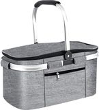 Shenzhen Haorui Industrial Technology Co., Ltd. glacière, panier de pique-nique, 30 litres, étanche, pliable, glacière portable, sac alimentaire, kit de pique-nique avec poignée en aluminium, pour voyager, faire du shopping, camper
