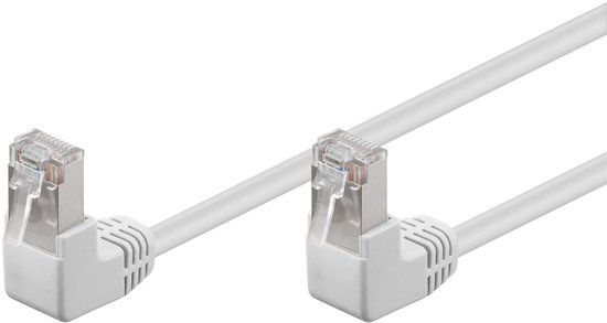Goobay FTP CAT5e Gigabit Netwerkkabel - haaks - CCA - 3 meter - Wit