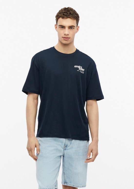 s.Oliver T-shirt L Navy Katoen Korte mouw Ronde hals